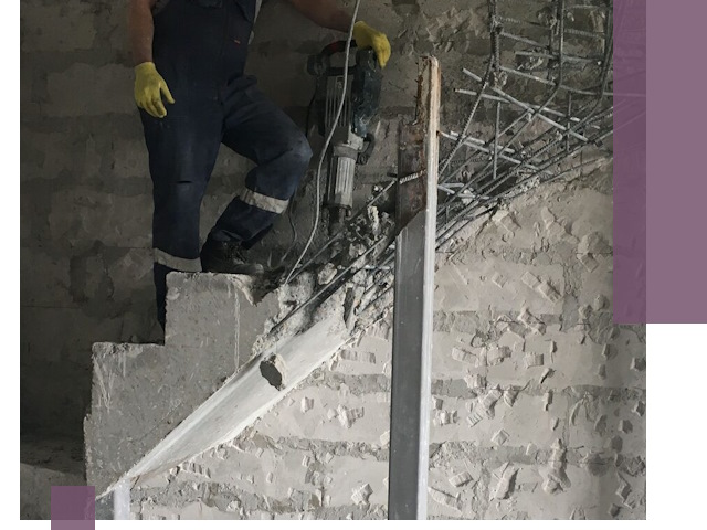 Демонтаж металлических и бетонных лестниц в Шумерле