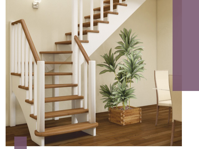 Г-образные лестницы под ключ в Шумерле — изготовление и монтаж