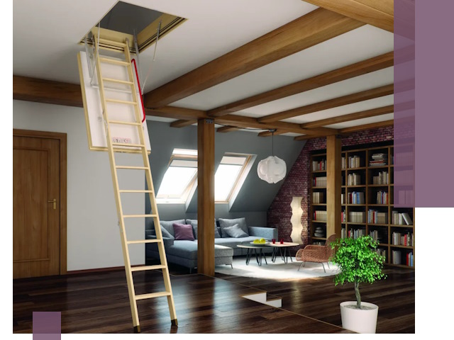 Чердачные лестницы под ключ в Шумерле: изготовление и монтаж