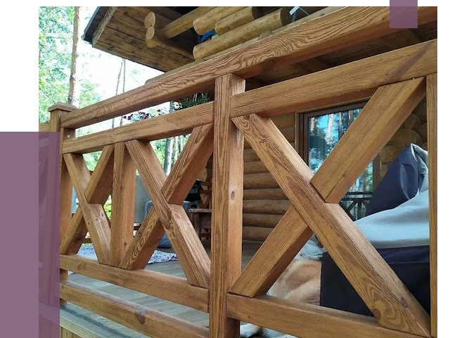 Деревянные перила под ключ в Шумерле от 8147 руб. 