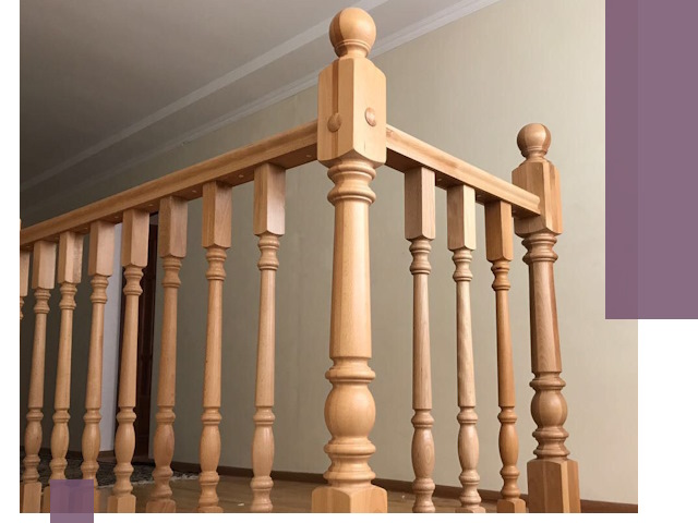 Деревянные перила на заказ в Шумерле: монтаж и изготовление