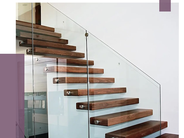 Стеклянные перила для лестницы в Шумерле от 15751 руб.