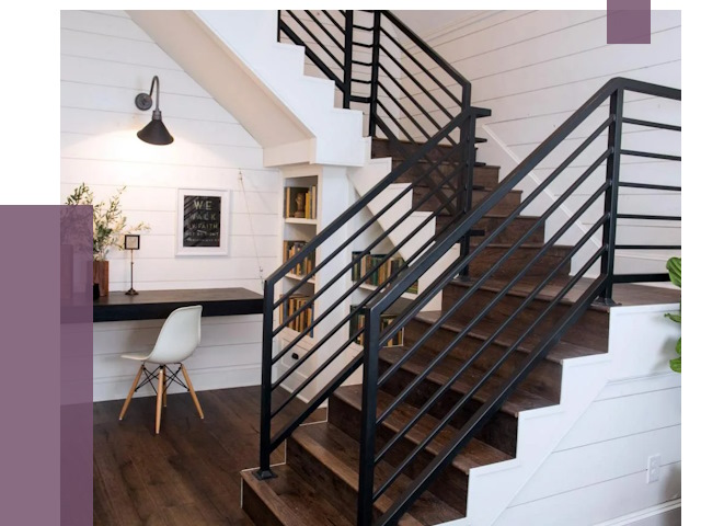 Перила для лестницы в доме в Шумерле от 7876 руб. — ПРОЛЁТ-Шмр