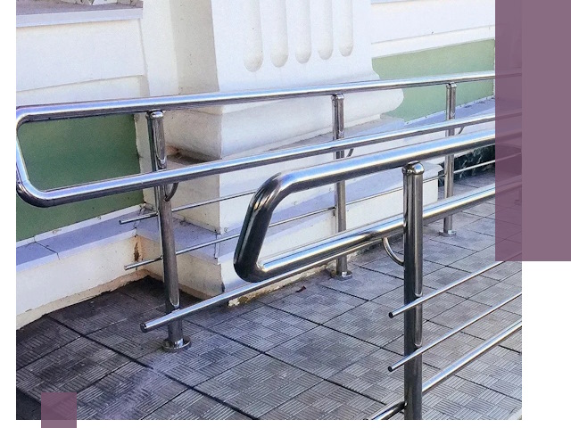 Ограждения пандусов из металла и нержавейки в Шумерле