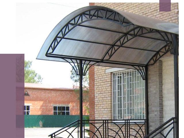 Металлические навесы и козырьки в Шумерле от 13579 руб.