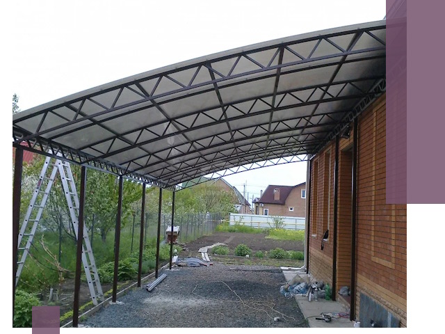 Профессиональный монтаж навесов под ключ в Шумерле