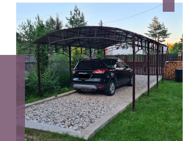 Навесы для автомобиля в Шумерле от 13959 руб.  | ПРОЛЁТ-Шмр