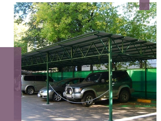 Навесы для парковки в Шумерле от 85275 руб. заказать | ПРОЛЁТ-Шмр