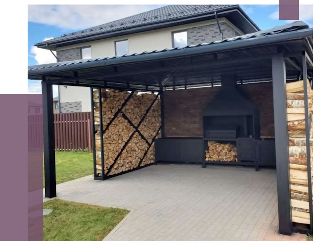 Навесы для барбекю в Шумерле от 13524 руб. под ключ | ПРОЛЁТ-Шмр