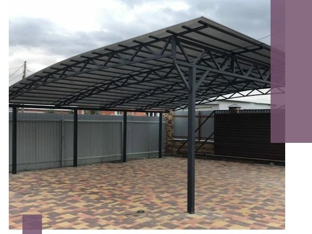 Металлические навесы под ключ в Шумерле — изготовление и монтаж