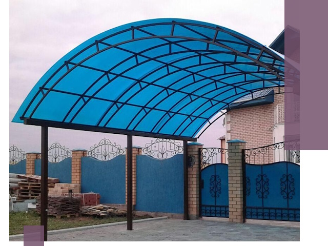 Арочные навесы под ключ в Шумерле — изготовление и монтаж