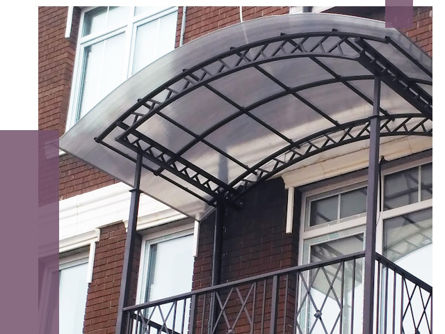 Козырьки над балконом в Шумерле от 9179 руб. | ПРОЛЁТ-Шмр