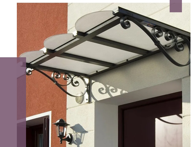 Односкатные козырьки в Шумерле от 8908 руб.  | ПРОЛЁТ-Шмр