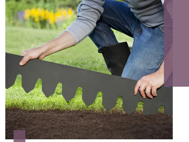 Металлические бордюры для газона в Шумерле — изготовление и монтаж