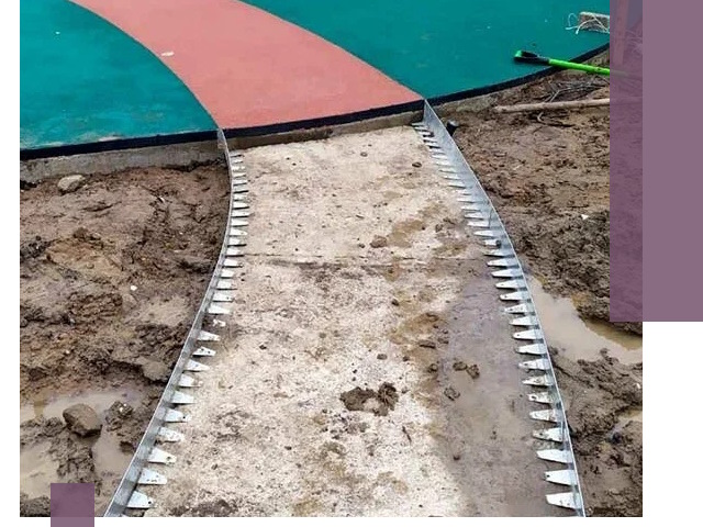 Металлические бордюры для дорожек в Шумерле — монтаж и изготовление