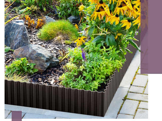 Металлические бордюры для клумб в Шумерле — производство и монтаж